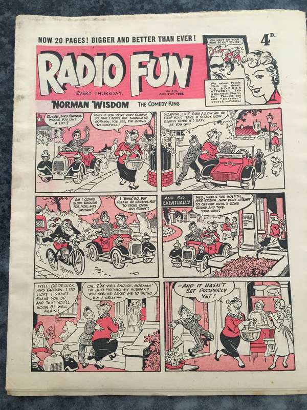 VINTAGE TO ANTIQUE - COMIC/ MAGAZINE - RADIO FUN - 1956