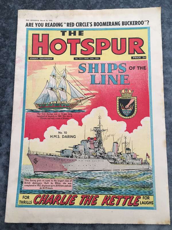 VINTAGE TO ANTIQUE - COMIC/ MAGAZINE - THE HOTSPUR - 1956