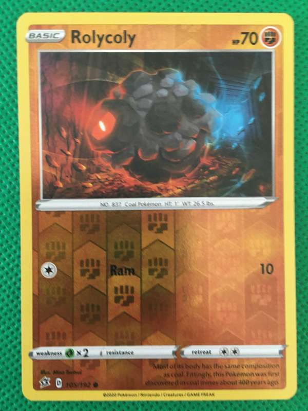 POKEMON TRADING CARD - FOIL / SHINY CARD - ROLYCOLY