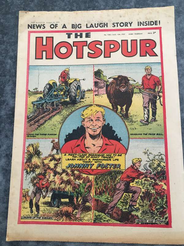 VINTAGE TO ANTIQUE - COMIC/ MAGAZINE - THE HOTSPUR - 1957