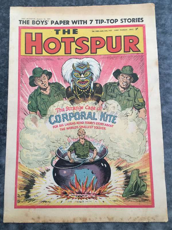VINTAGE TO ANTIQUE - COMIC/ MAGAZINE - THE HOTSPUR - 1957