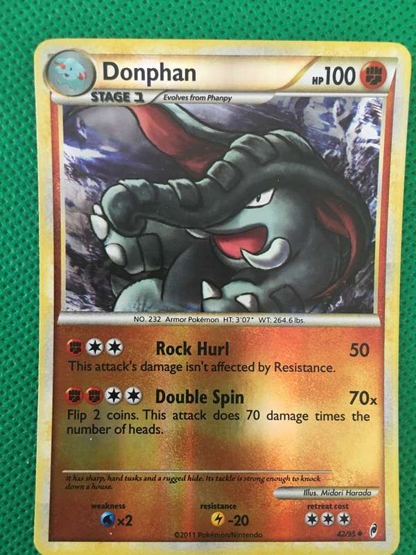 POKEMON TRADING CARD - SHINY /FOIL CARD - DONPHAN