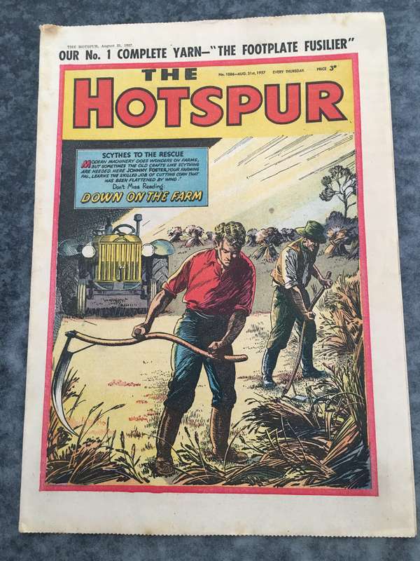 VINTAGE TO ANTIQUE - COMIC/ MAGAZINE - THE HOTSPUR - 1957