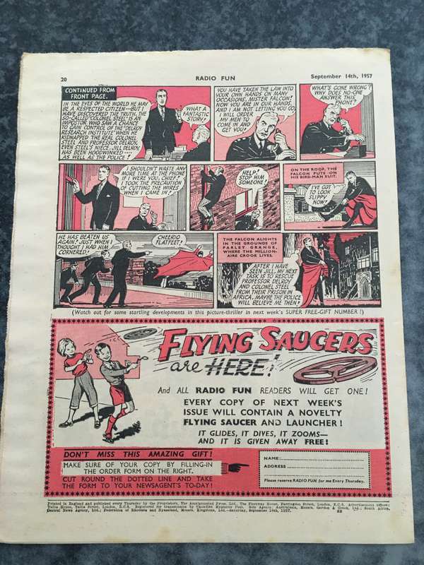 VINTAGE TO ANTIQUE - COMIC/ MAGAZINE - RADIO FUN - 1957
