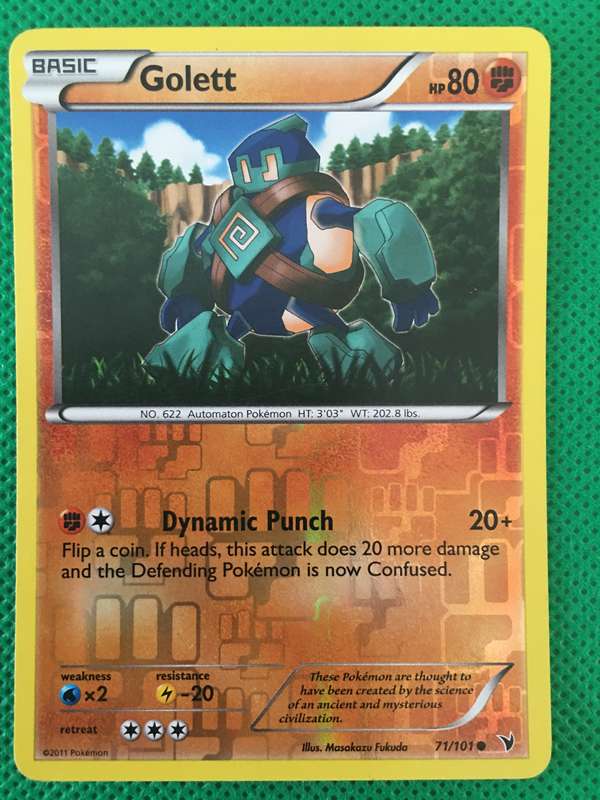 POKEMON TRADING CARD - GOLETT - FOIL CARD / SHINY