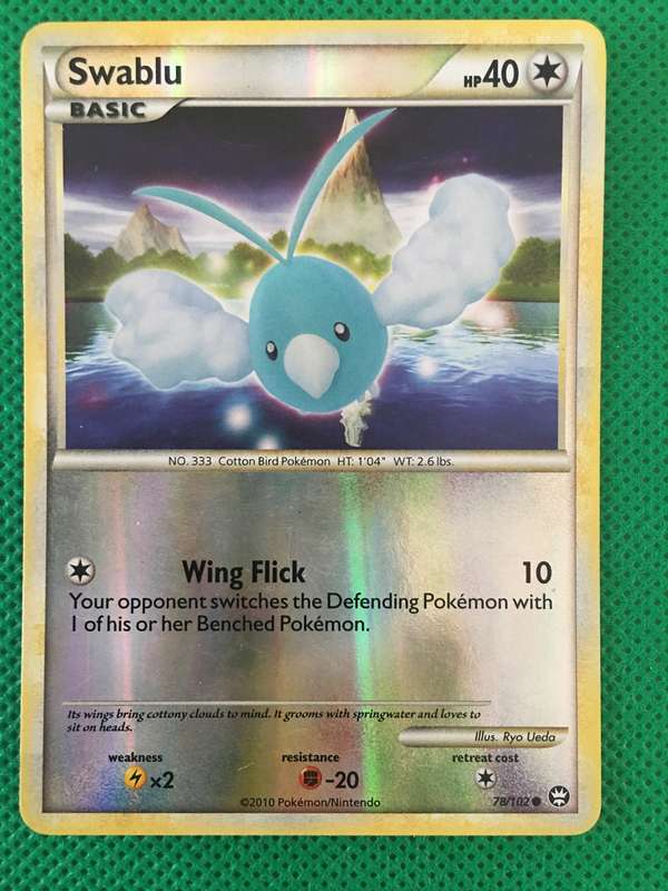 POKEMON TRADING CARD - FOIL CARD / SHINY CARD - SWABLU