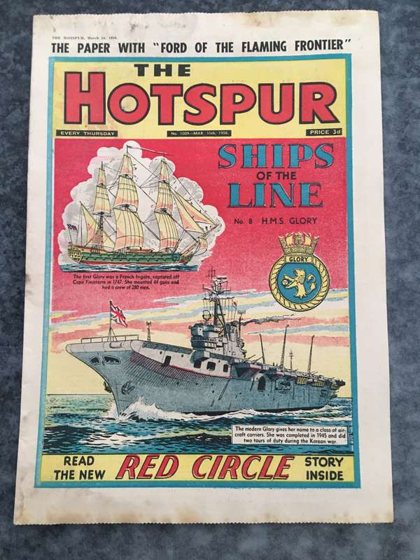 VINTAGE TO ANTIQUE - COMIC/ MAGAZINE - THE HOTSPUR - 1956