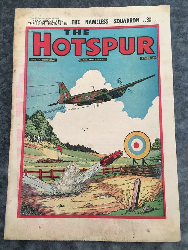 VINTAGE TO ANTIQUE - COMIC/ MAGAZINE - THE HOTSPUR - 1957