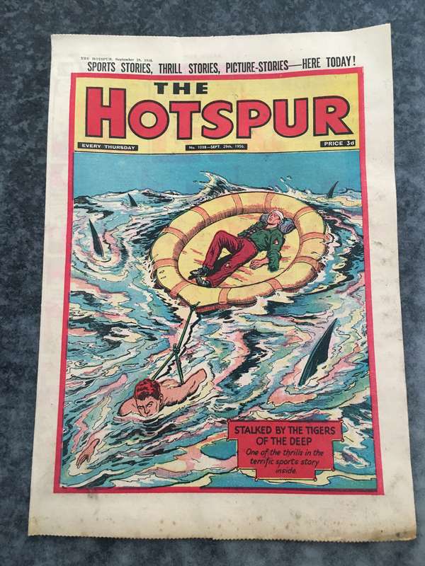 VINTAGE TO ANTIQUE - COMIC/ MAGAZINE - THE HOTSPUR - 1956