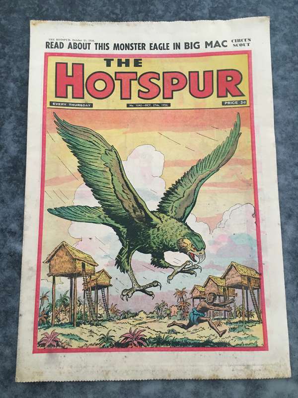 VINTAGE TO ANTIQUE - COMIC/ MAGAZINE - THE HOTSPUR - 1956