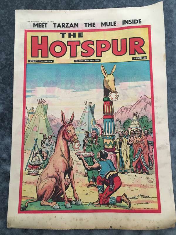 VINTAGE TO ANTIQUE - COMIC/ MAGAZINE - THE HOTSPUR - 1956