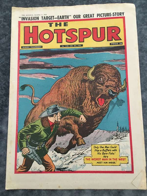 VINTAGE TO ANTIQUE - COMIC/ MAGAZINE - THE HOTSPUR - 1956