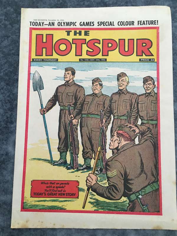VINTAGE TO ANTIQUE - COMIC/ MAGAZINE - THE HOTSPUR - 1956