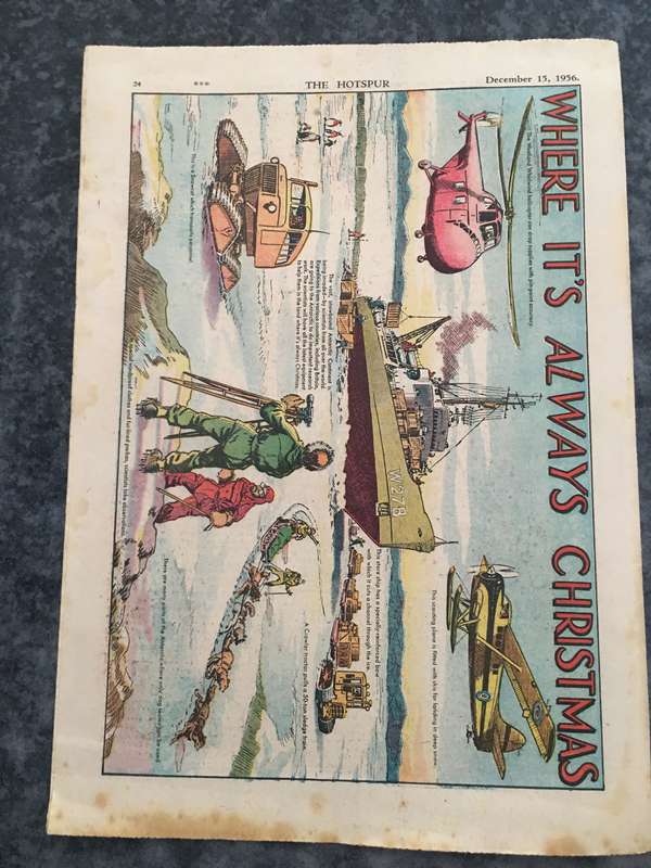 VINTAGE TO ANTIQUE - COMIC/ MAGAZINE - THE HOTSPUR - 1956