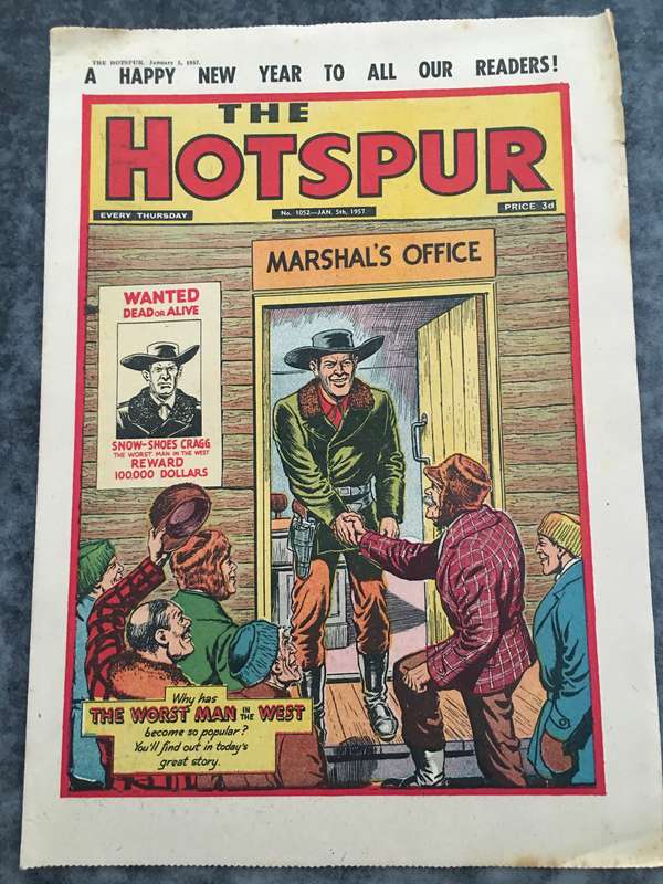 VINTAGE TO ANTIQUE - COMIC/ MAGAZINE - THE HOTSPUR - 1957