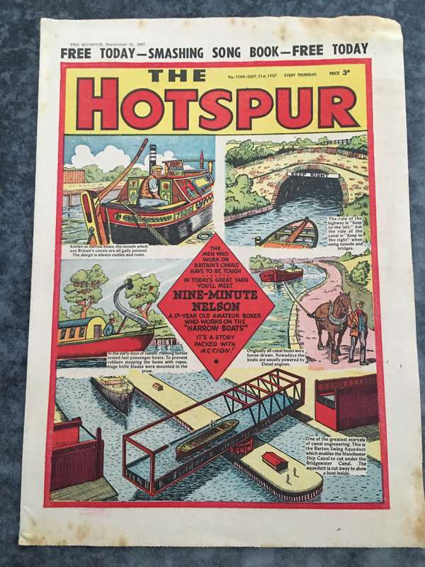 VINTAGE TO ANTIQUE - COMIC/ MAGAZINE - THE HOTSPUR - 1957