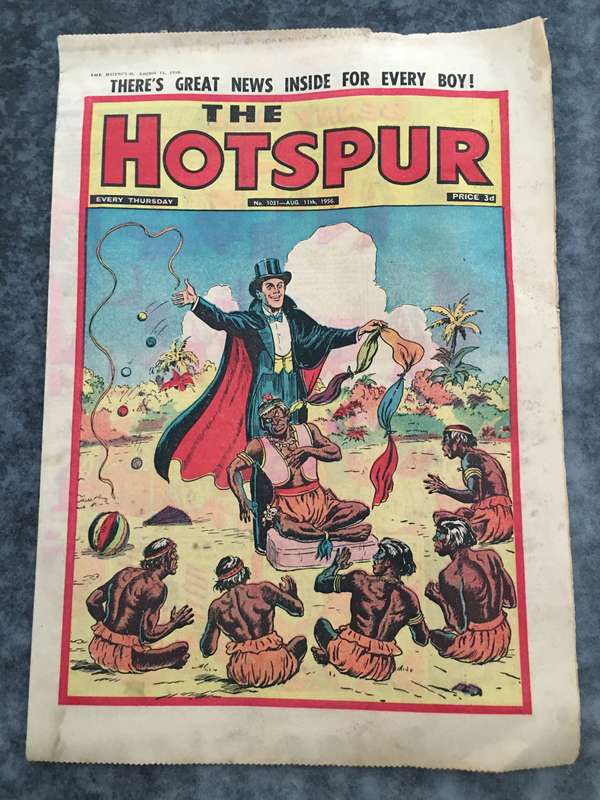 VINTAGE TO ANTIQUE - COMIC/ MAGAZINE - THE HOTSPUR - 1956