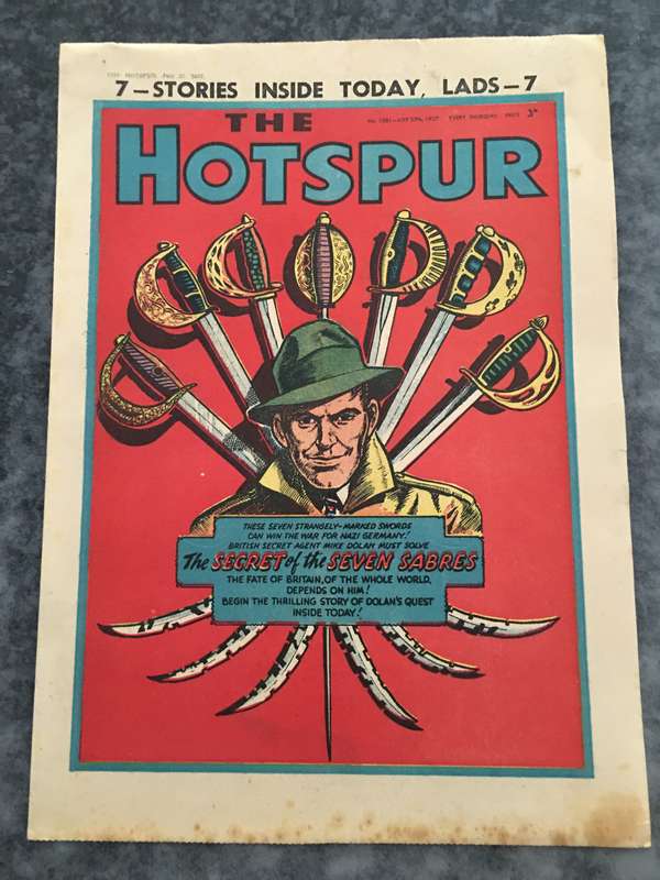 VINTAGE TO ANTIQUE - COMIC/ MAGAZINE - THE HOTSPUR - 1957