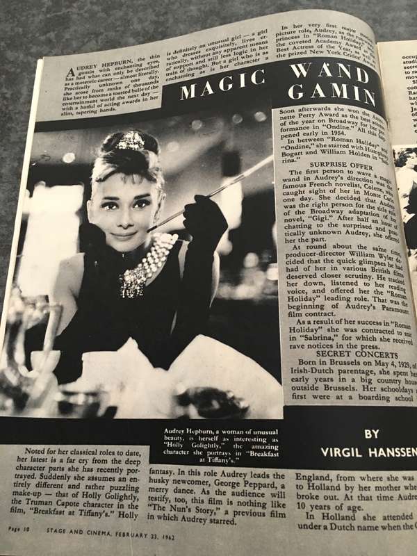 VINTAGE STAGE AND CINEMA  - 1962 - MAGAZINE