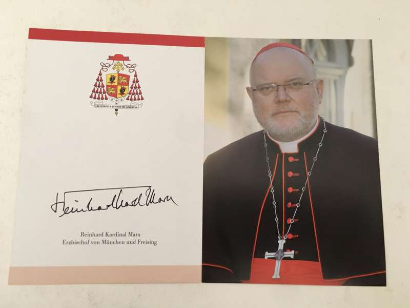 AUTOGRAPHED SIGNED CARDINAL REINHARD MARX - ARCHBISHOP OF MUNICH AND FREISING