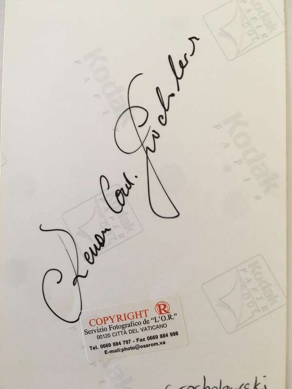 AUTOGRAPHED / SIGNED - CARDINAL  - ZENO GROCHOLEWSKI