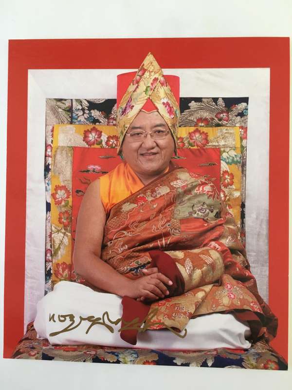 AUTOGRAPHED / SIGNED HIS HOLINESS THE 41 ST SAKYA TRIZIN / TIBETAN BUDDHIST