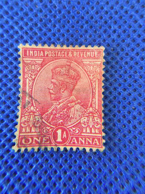 INDIA ONE ANNA USED STAMP