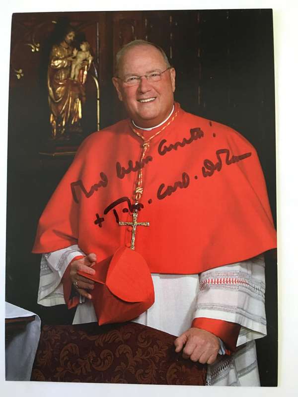 AUTOGRAPHED  SIGNED - HIS HOLINESS CARDINAL TIMOTHY DOLAN