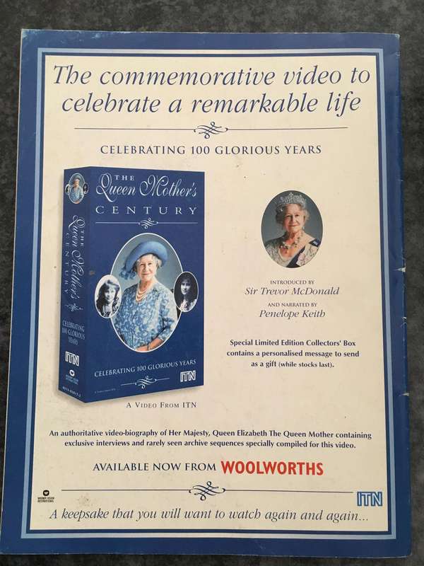 WOMAN'S WEEKLY ROYALTY MAGAZINE - CELEBRATING 100 YEARS OF THE QUEEN MOTHER