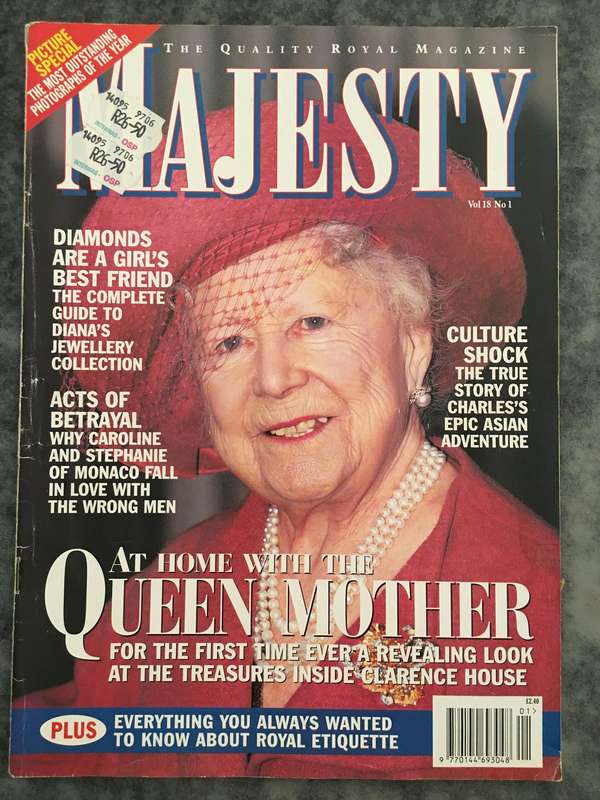 MAJESTY MAGAZINE - AT HOME WITH THE QUEEN MOTHER -