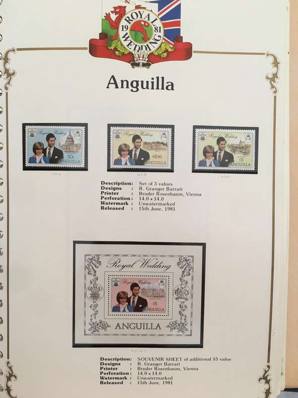 ANGUILLA - THE ROYAL WEDDING H.R.H PRINCE CHARLES & LADY DIANA SPENCER - 1981 - MINT STAMPS