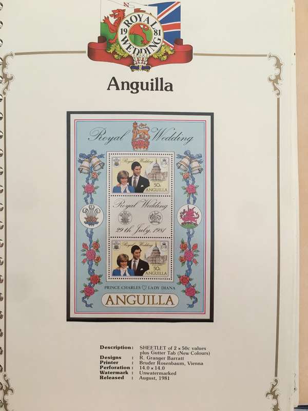 ANGUILLA - THE ROYAL WEDDING H.R.H PRINCE CHARLES & LADY DIANA SPENCER - 1981 - MINT STAMPS