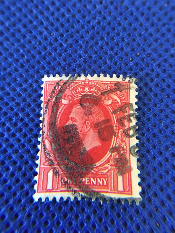 GREAT BRITAIN USED  1 PENNY STAMP KING GEORGE