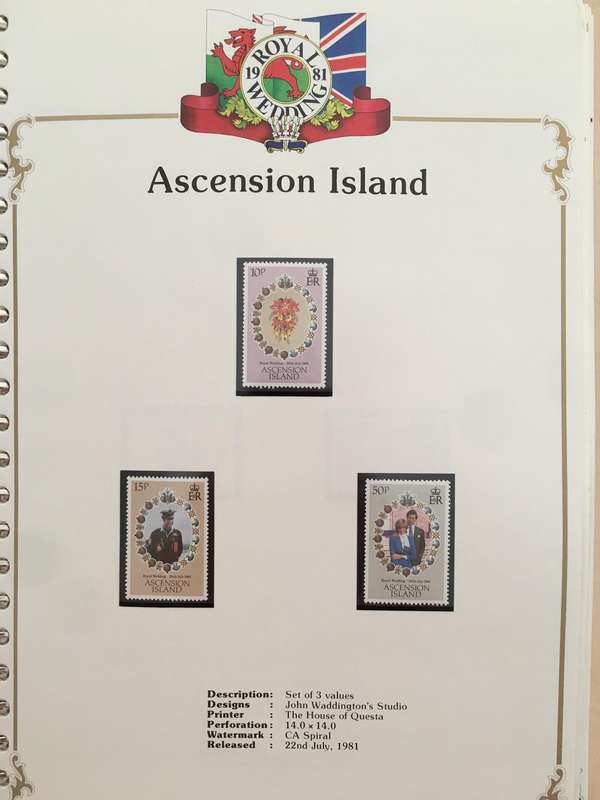 ASCENSION ISLAND - ROYAL WEDDING  OF PRINCE CHARLES & LADY DIANA - 1981 - MINT STAMPS