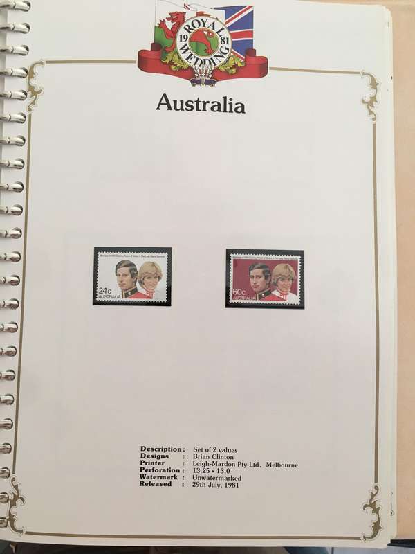 AUSTRALIA  - ROYAL WEDDING OF PRINCE CHARLES & LADY DIANA - 1981 - 2 MINT STAMPS