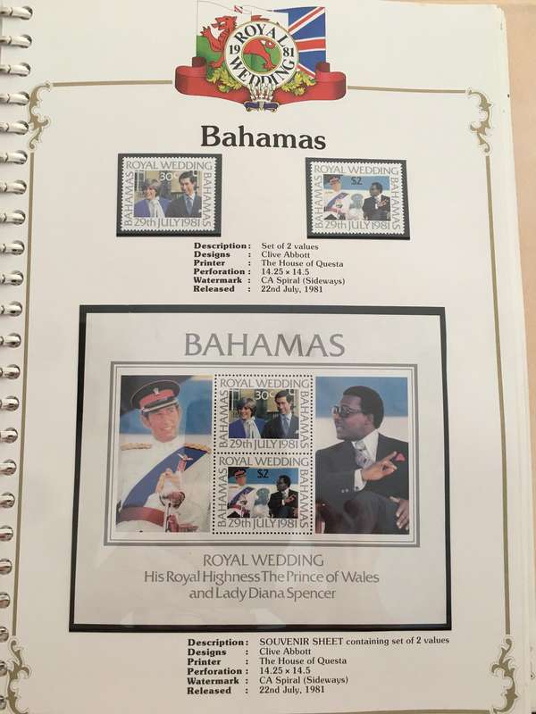 BAHAMAS - THE ROYAL WEDDING OF H.H. PRINCE CHARLES & LADY DIANA - 1981 - MINT STAMPS