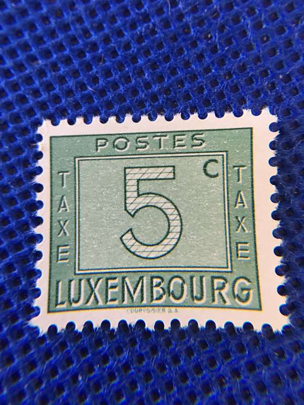 LUXEMBOURG TAXE POSTAGE UNUSED 5c STAMP
