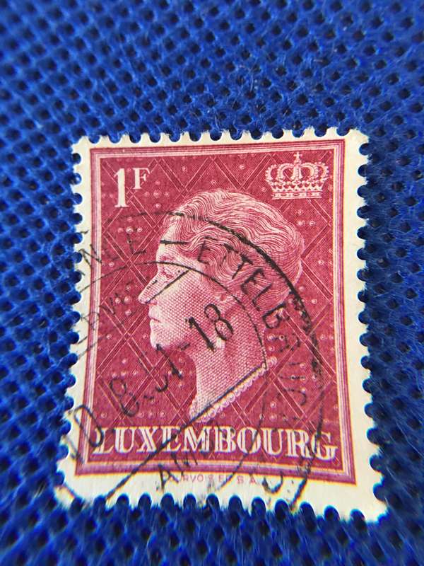 LUXEMBOURG 1F RED USED DUTCHE STAMP