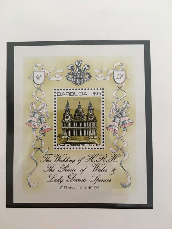 BARBUDA - ROYAL WEDDING OF H.H. PRINCE CHARLES & LADY DIANA - 1981  - SOUVENIR SHEET MINT STAMP
