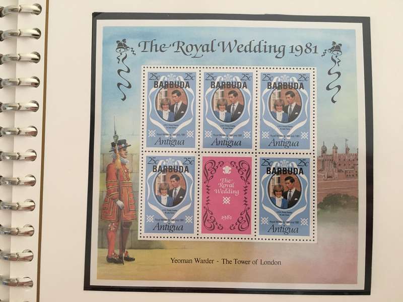 BARBUDA - ROYAL WEDDING OF H.H. PRINCE CHARLES & LADY DIANA - 1981  - 5 MINT STAMPS