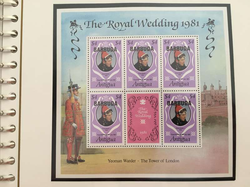 BARBUDA - ROYAL WEDDING OF H.H. PRINCE CHARLES & LADY DIANA - 1981  - 5 MINT STAMPS