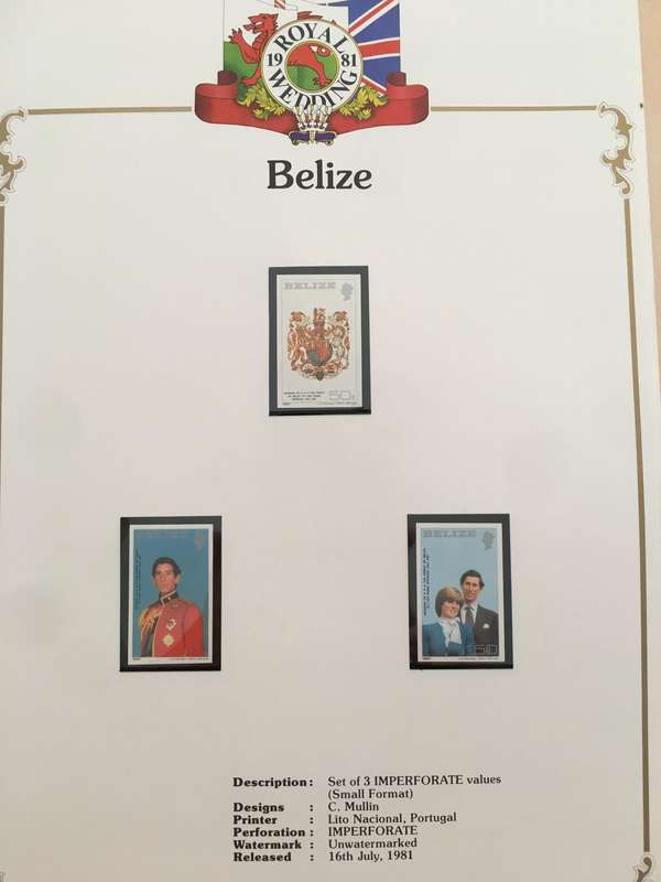 BELIZE - ROYAL WEDDING OF H.H. PRINCE CHARLES & LADY DIANA - 1981 - 3 MINT STAMPS