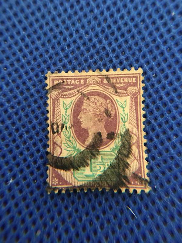 GREAT BRITAIN QUEEN VICTORIA USED POSTAGE STAMP 1887