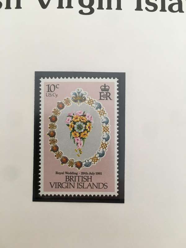 BRITISH VIRGIN ISLANDS - THE ROYAL WEDDING OF PRINCE CHARLES & LADY DIANA - 1981 3 MINT STAMPS