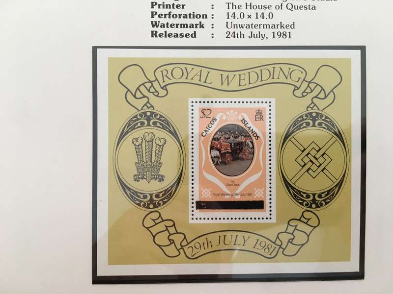 CAICOS ISLANDS - ROYAL WEDDING OF H.H. PRINCE CHARLES & LADY DIANA - 1981 - MINT STAMPS
