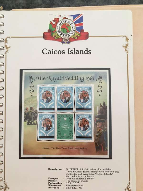 CAICOS ISLANDS - ROYAL WEDDING OF H.H. PRINCE CHARLES & LADY DIANA - 1981 - MINT STAMPS