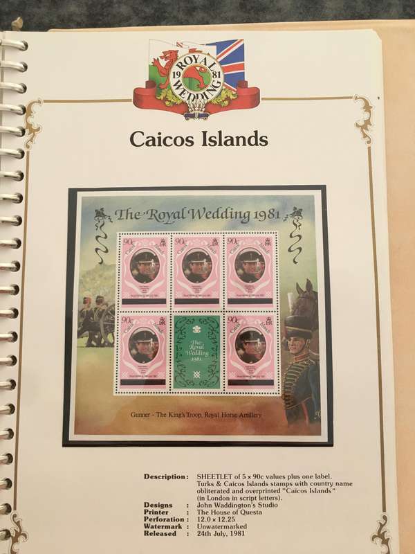 CAICOS ISLANDS - ROYAL WEDDING OF H.H. PRINCE CHARLES & LADY DIANA - 1981 - MINT STAMPS