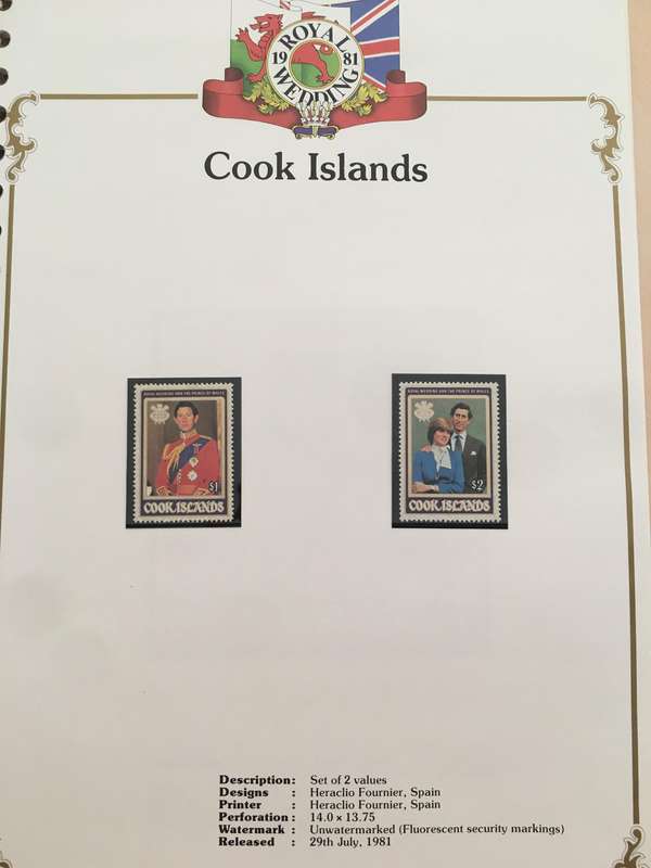 COOK ISLANDS - THE ROYAL WEDDING OF PRINCE CHARLES  AND LADY DIANA 1981
