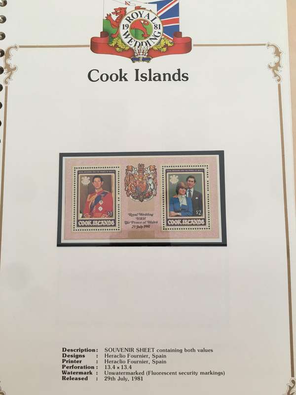 COOK ISLANDS - THE ROYAL WEDDING OF PRINCE CHARLES  AND LADY DIANA 1981 - 2 MINT STAMPS
