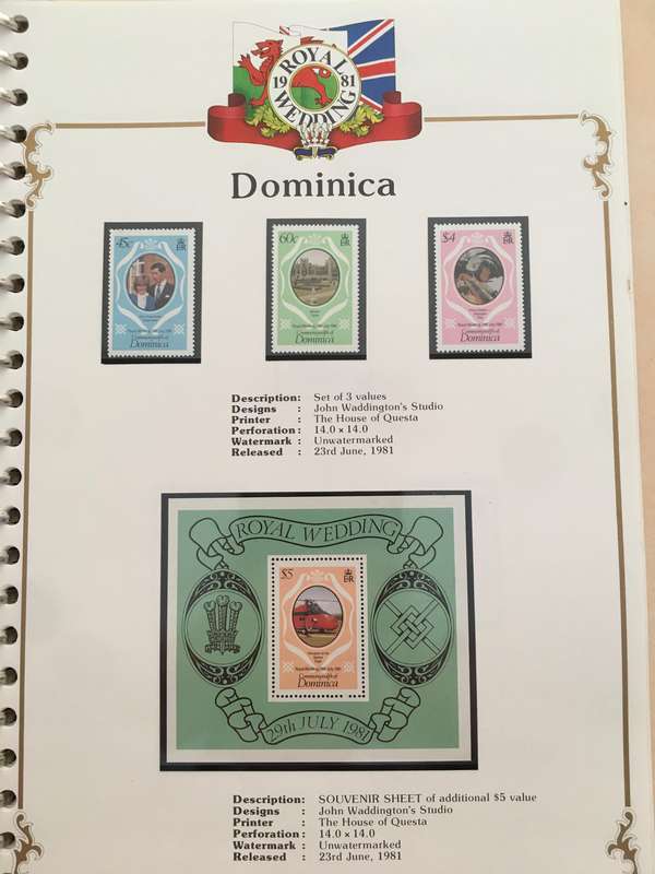 DOMINICA - ROYAL WEDDING OF PRINCE CHARLES AND LADY DIANA - 1981